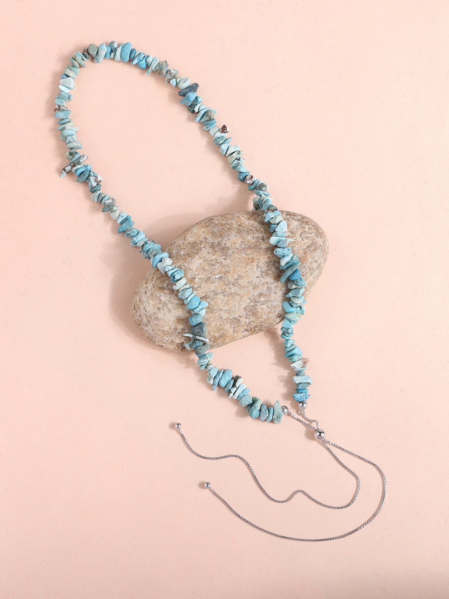 Turquoise Beads Bolo Necklace