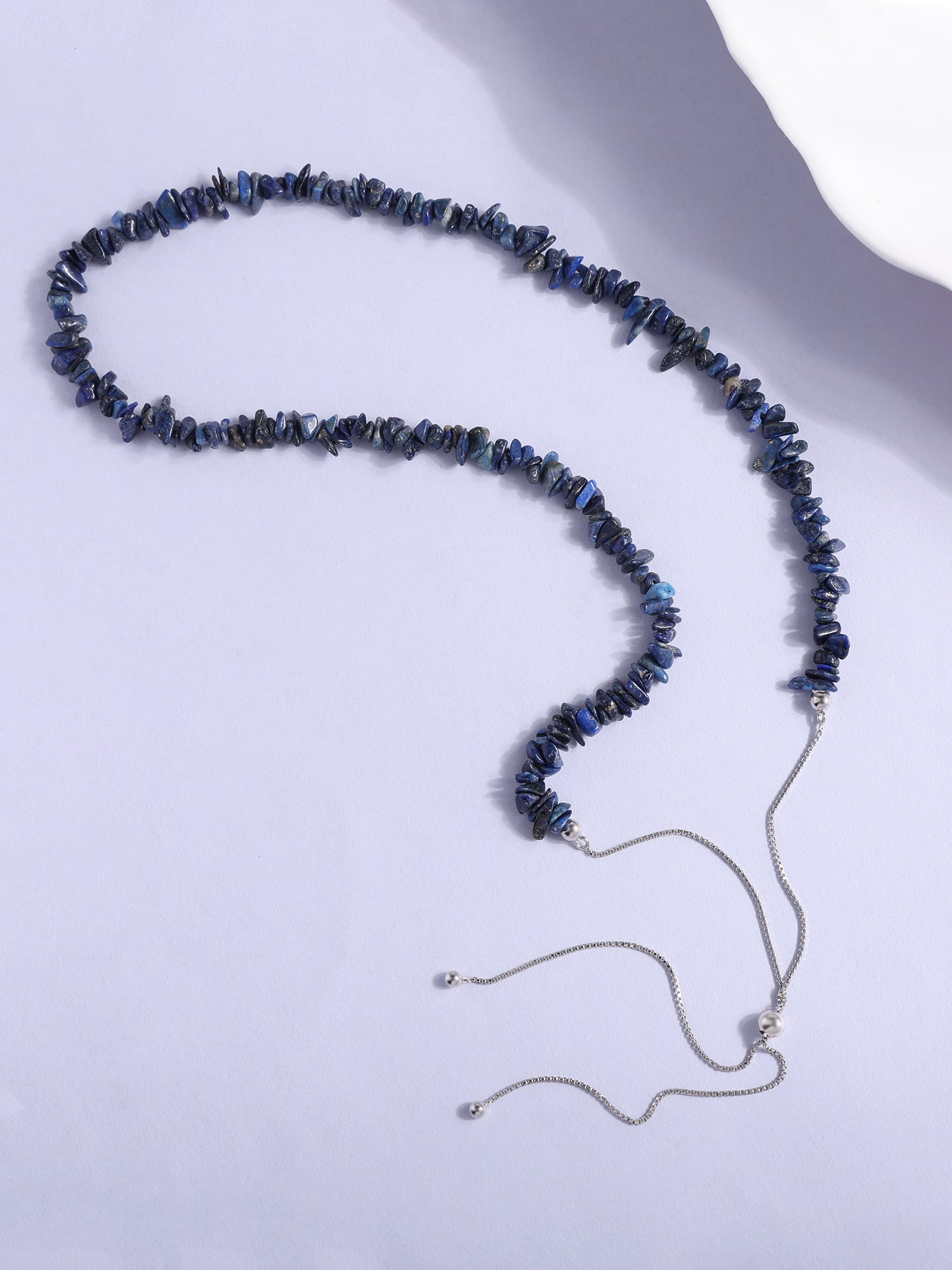 Lapis Beads Bolo Necklace