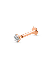 0.10 Carat 14k Yellow Gold Solitaire Diamond Nose Pin