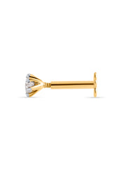 0.10 Carat 14k Yellow Gold Solitaire Diamond Nose Pin_3