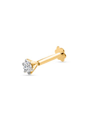 0.19 Ct Yellow Gold Solitaire Diamond Nose Pin_1