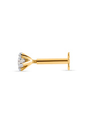 0.19 Ct Yellow Gold Solitaire Diamond Nose Pin_5