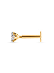 0.15 Ct Yellow Gold Solitaire Diamond Nose Pin_3