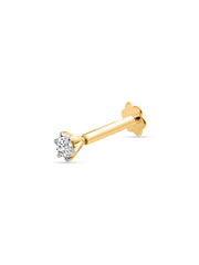 0.06 Ct Yellow Gold Solitaire Diamond Nose Pin