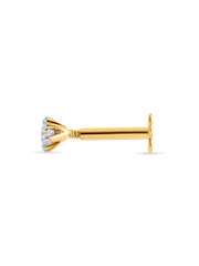 0.06 Ct Yellow Gold Solitaire Diamond Nose Pin_2