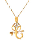 GOLD PLATED 925 SILVER GANESH NECKLACE FOR MAN
