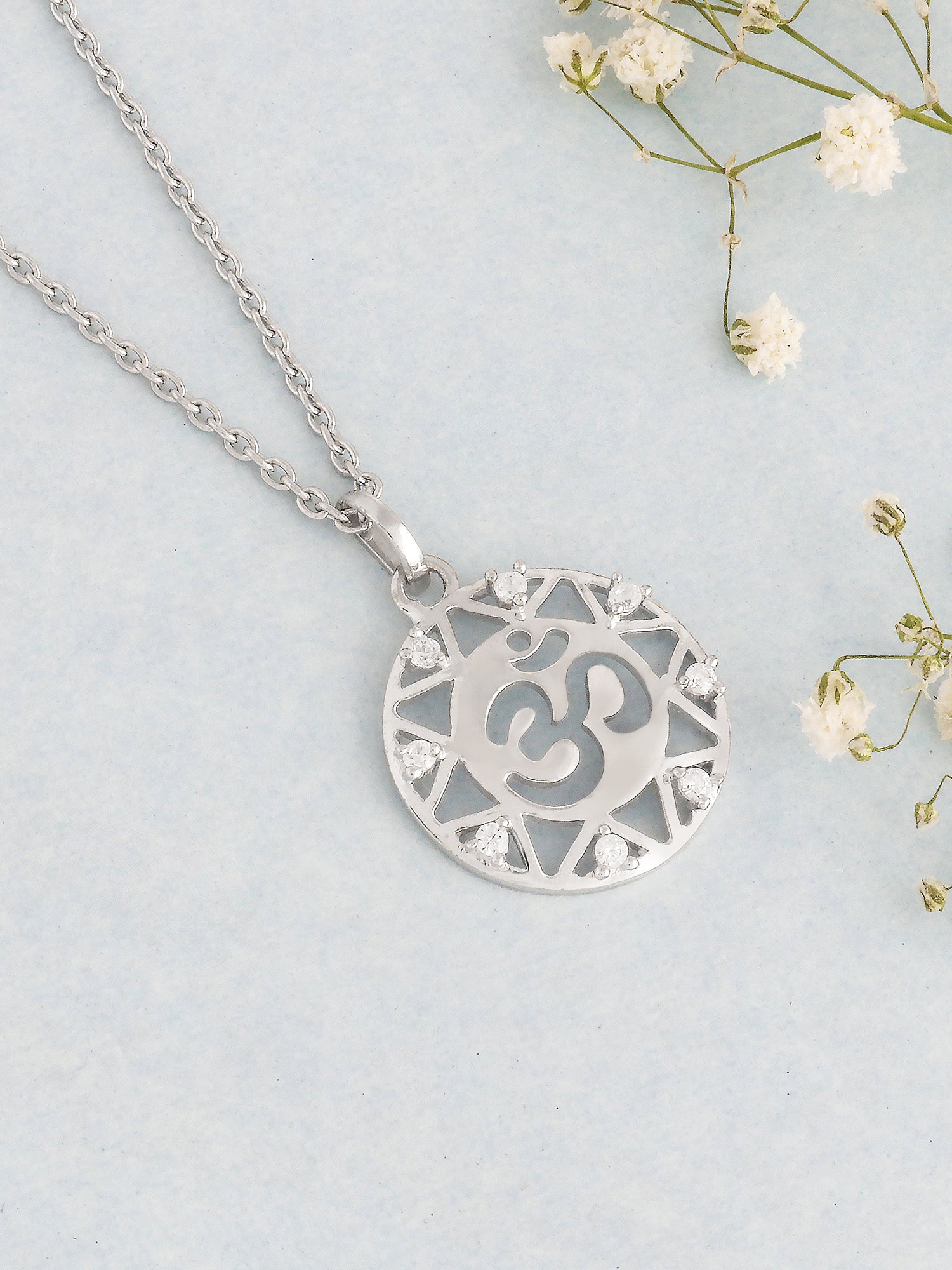 925 SILVER OM NECKLACE-1