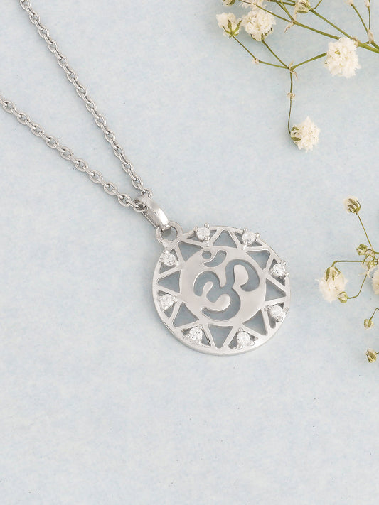 925 SILVER OM NECKLACE-1