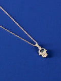 925 SILVER HAMSA HAND PENDANT WITH CHAIN FOR GIRLS-1