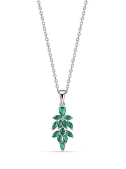 Cluster Emerald Pendant