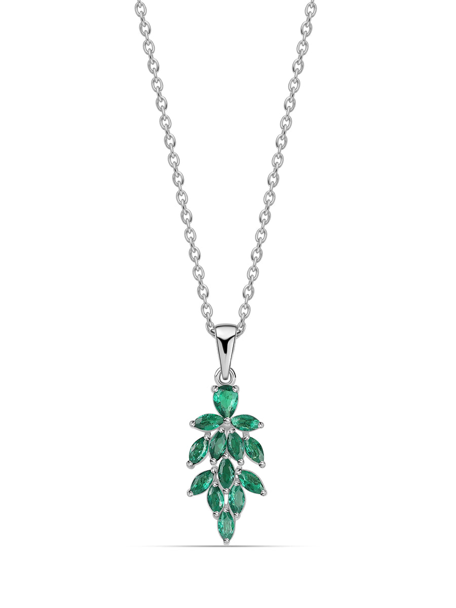 Cluster Emerald Pendant