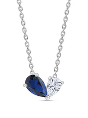 Toi Et Moi Blue Sapphire Necklace