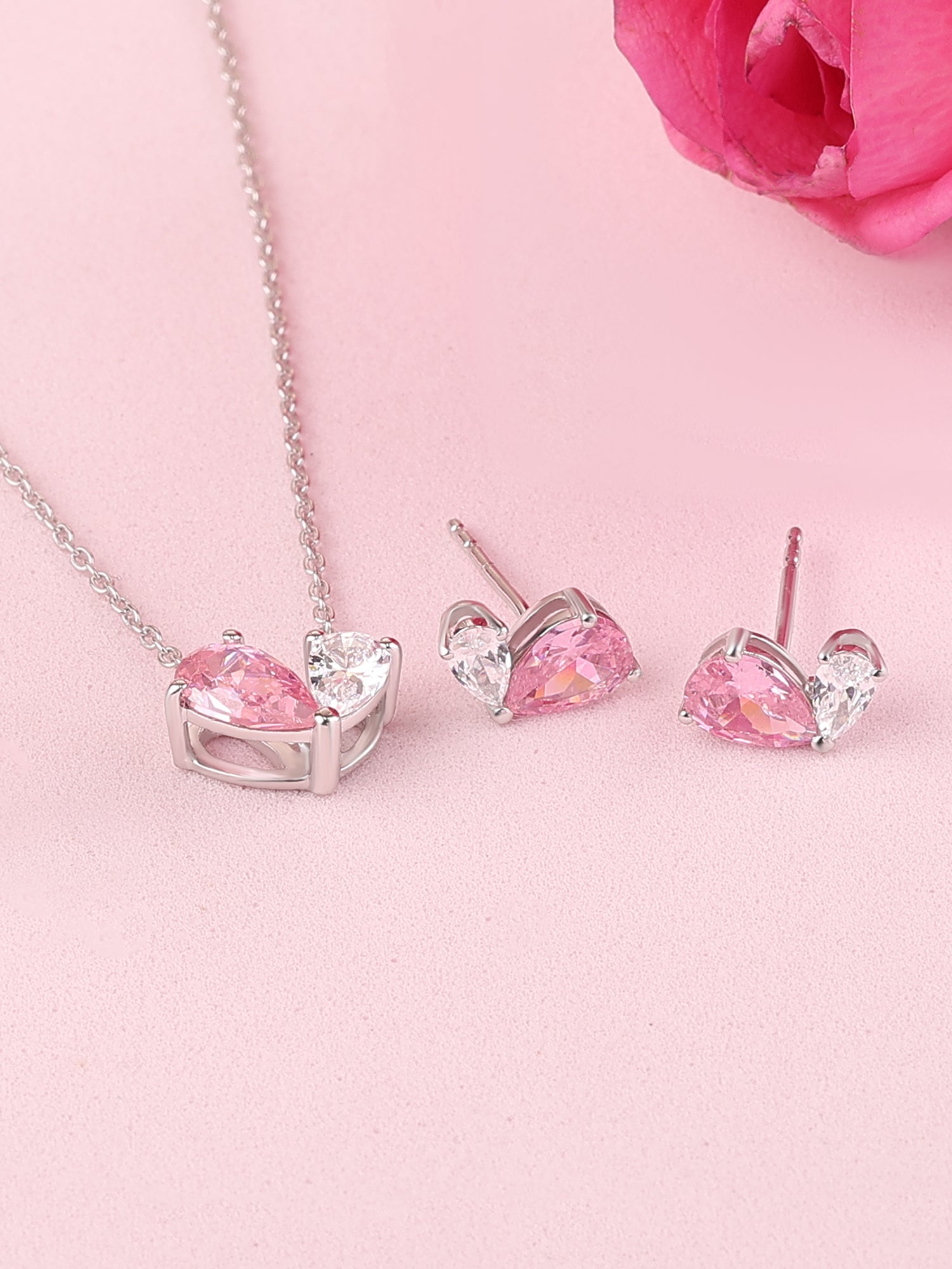 Pink Toi Et Moi Jewellery Set