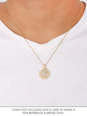 Om Pendant Cum Gold Plated Rakhi For Brother-5