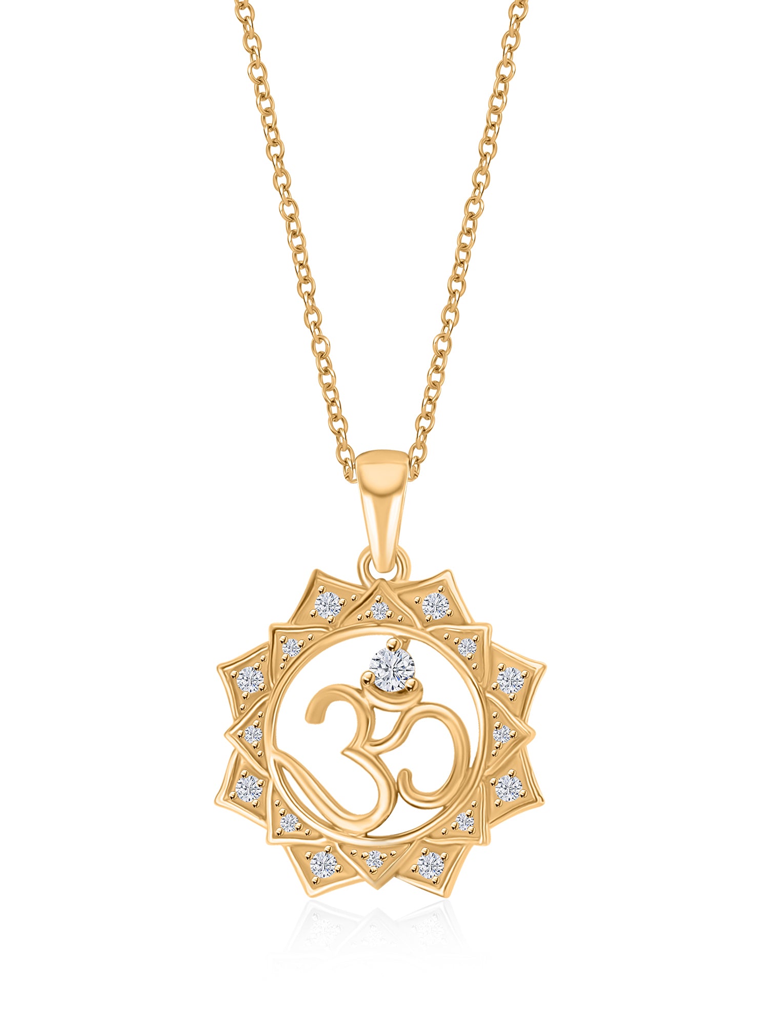 Golden Om Pendant With Chain For Brother-1