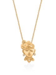 Golden Shreenathji Pendant With Chain-1