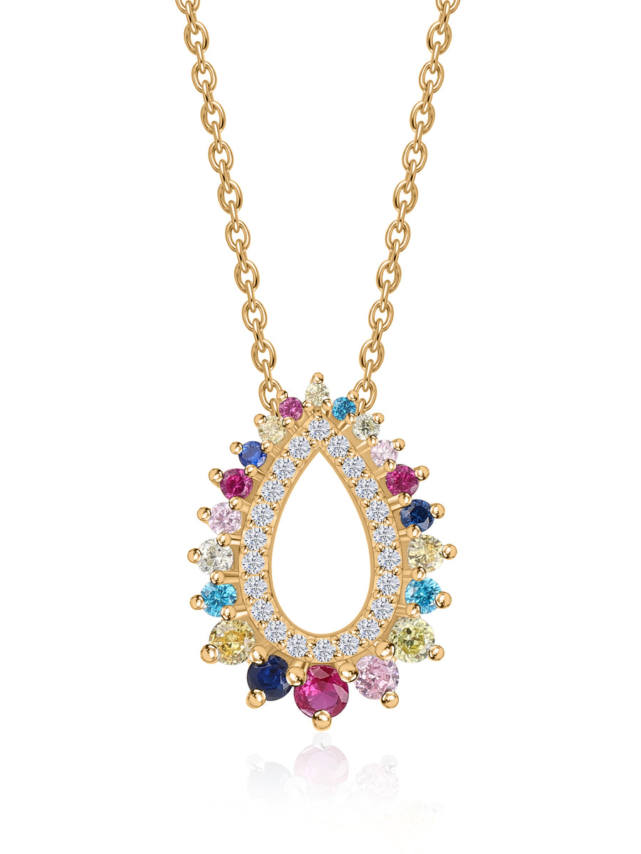 Pear Pops Multicolor Gold Pendant For Women