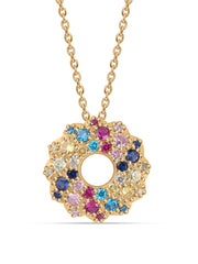 Color Donut Gold Pendant For Women-1