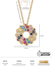 Color Donut Gold Pendant For Women-4