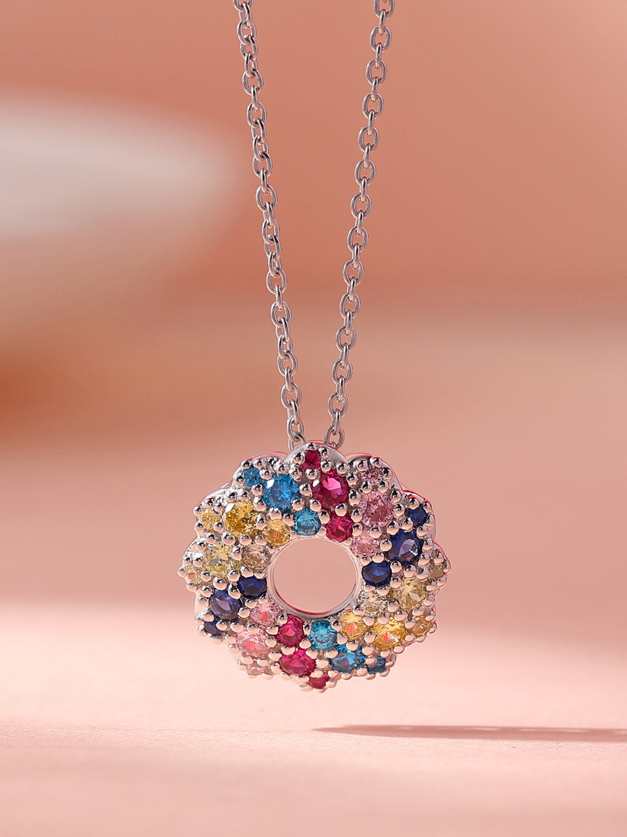 Color Donut Pendant For Women-2