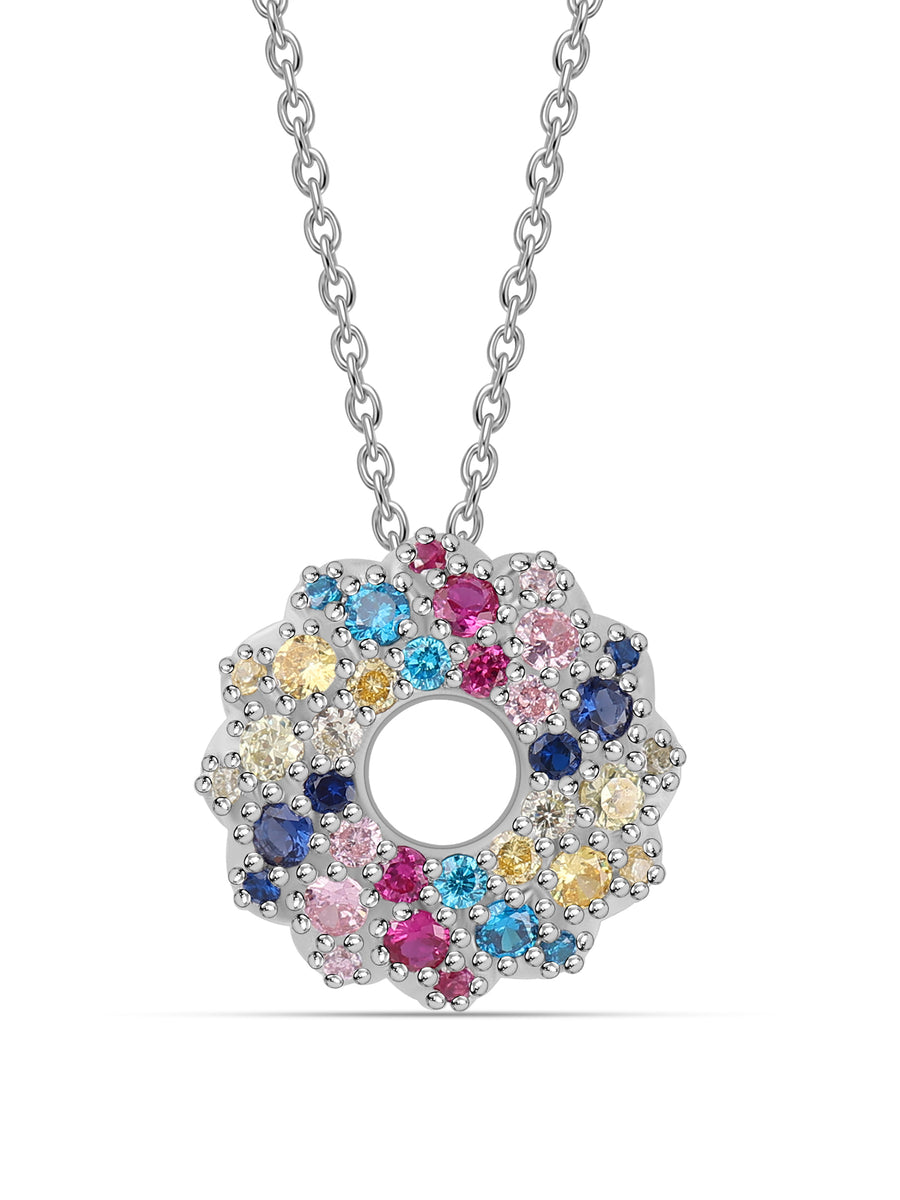 Color Donut Pendant For Women