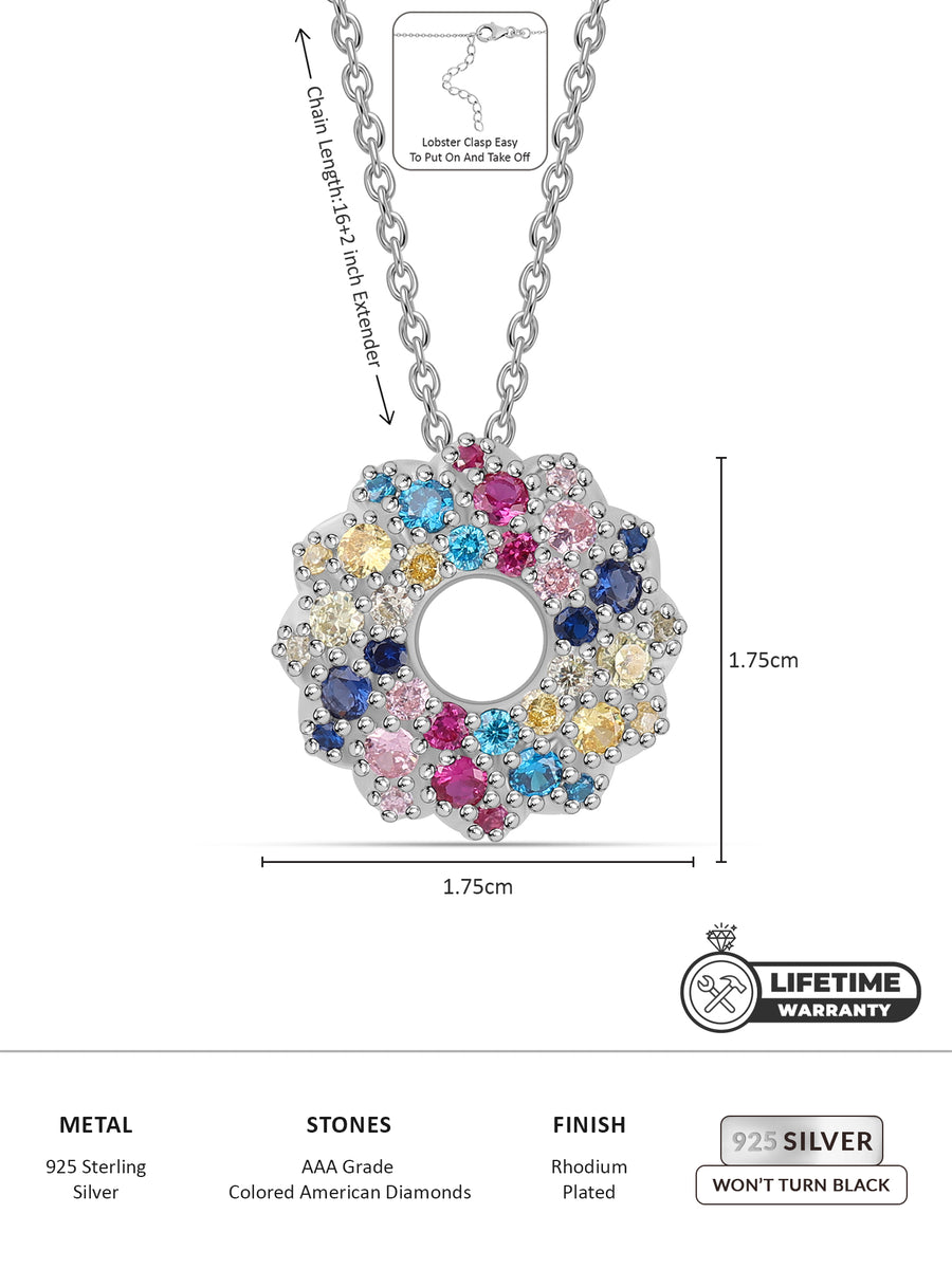 Color Donut Pendant For Women-5