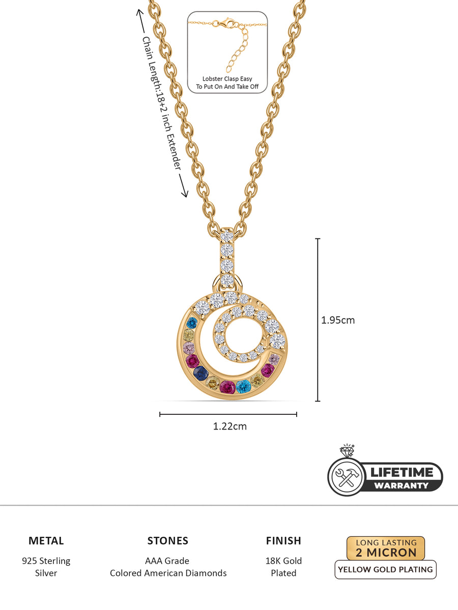 Cirlce Pops Multi Color Pendant-5