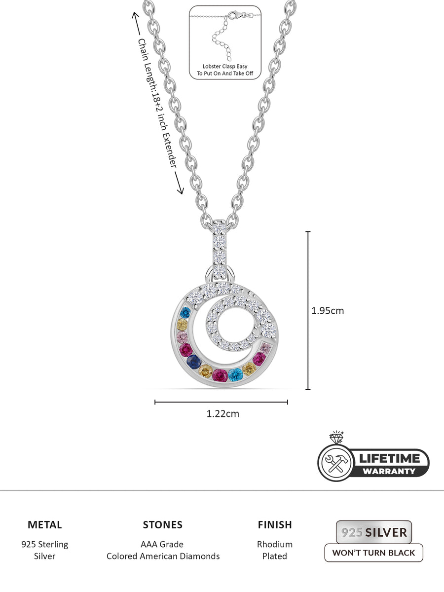 Cirlce Pops Multi Color Pendant-5