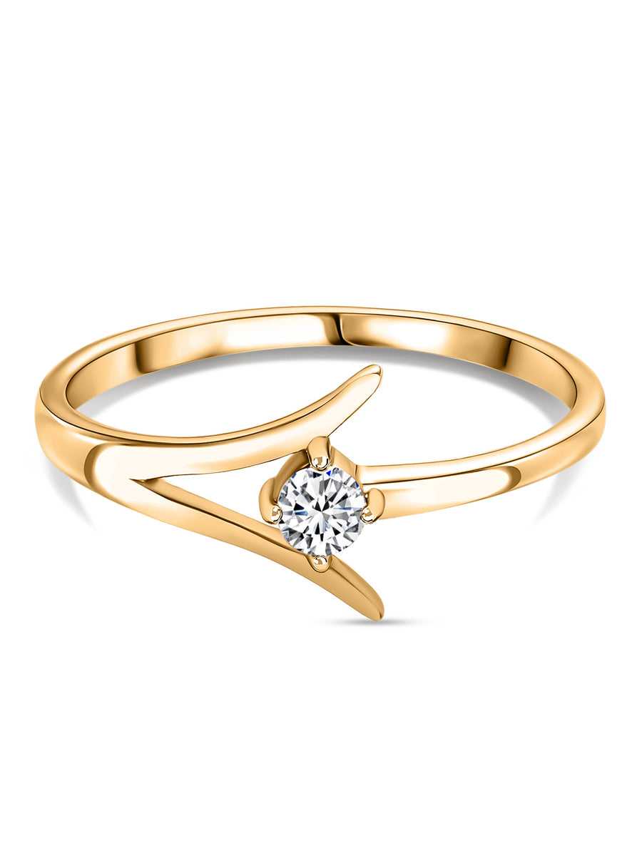 Sparkling Diamond Ring in Gold-2