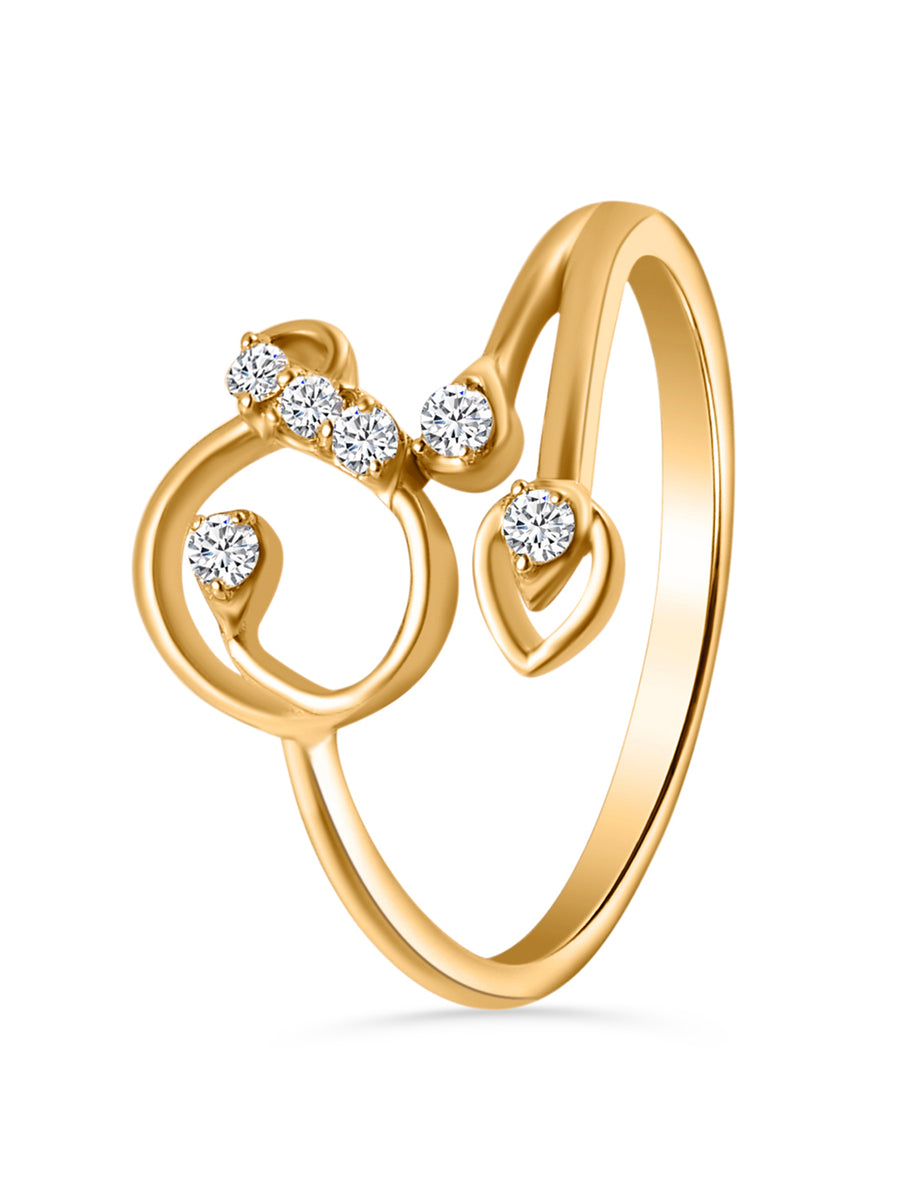 Bloom Gold and Diamond Finger Ring-1