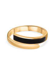 Gold band Ring With Enamel-2