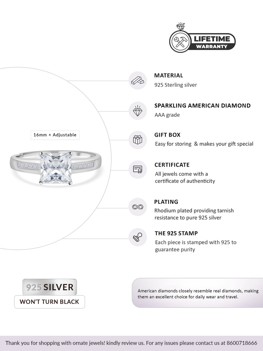 Diamond Look Engagement Ring For Women-6