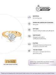 4 Carat Diamond Look Solitaire Gold Ring For Women-5