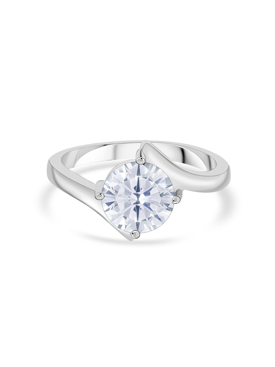 4 Carat Just Like Diamond Solitaire Ring For Women