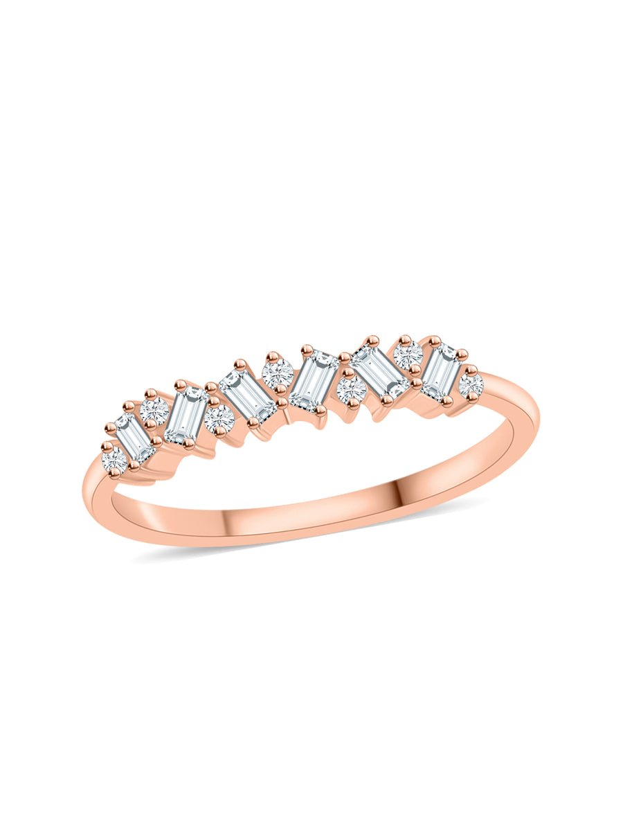 Lab Diamond Baguette Ring For Women