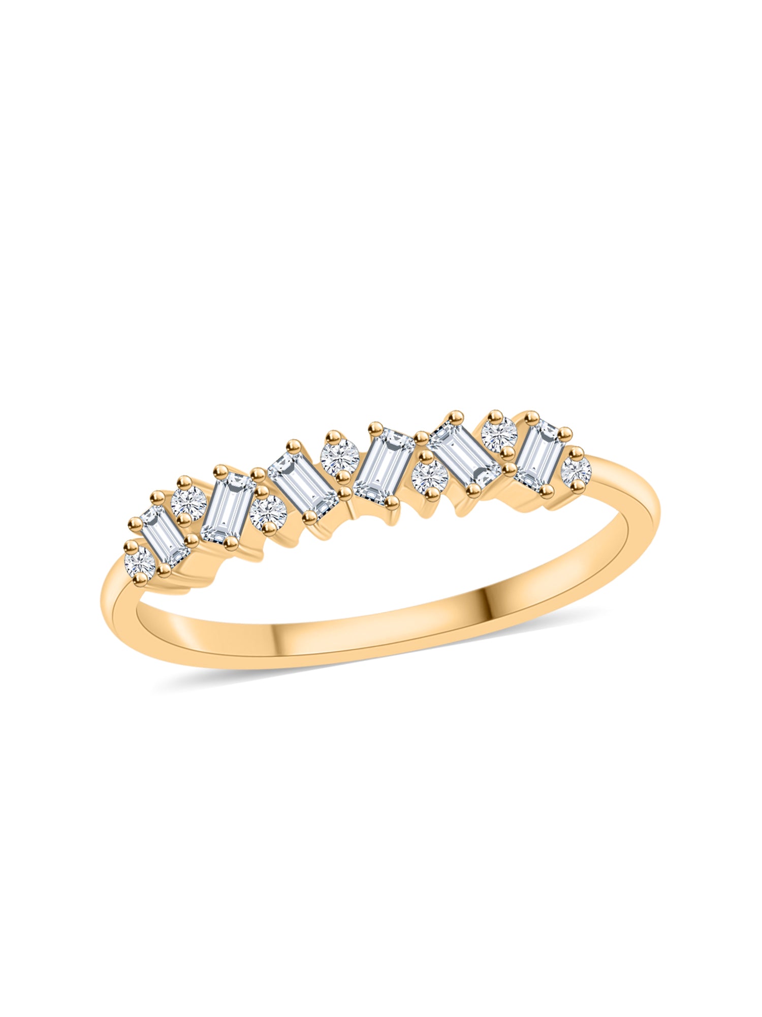 14k Gold Ring with Lab Grown Diamond for Engagement and Wedding