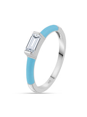 Enameled Band Ring for women-4