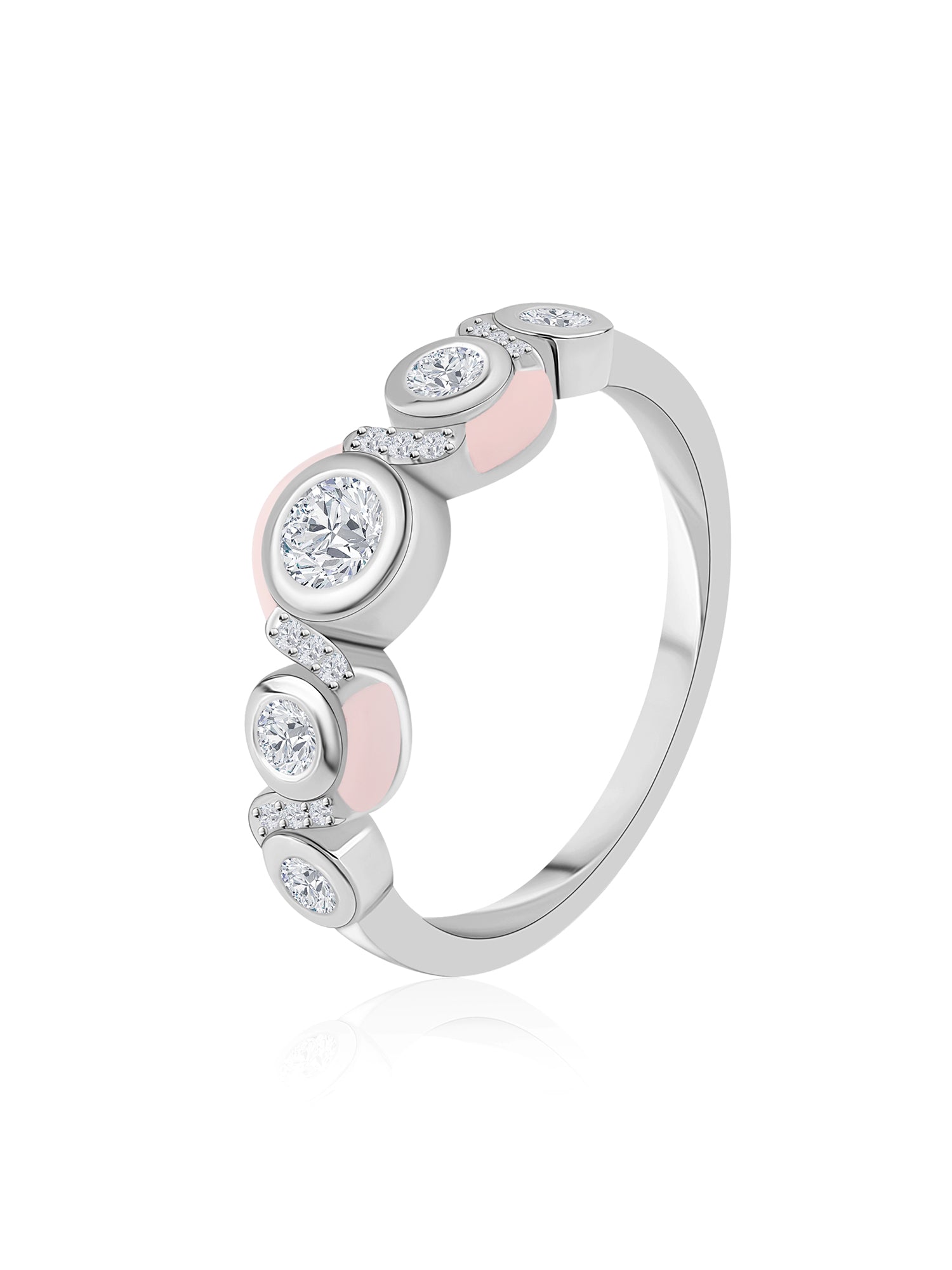 Solitaire Enamel Ring For Women