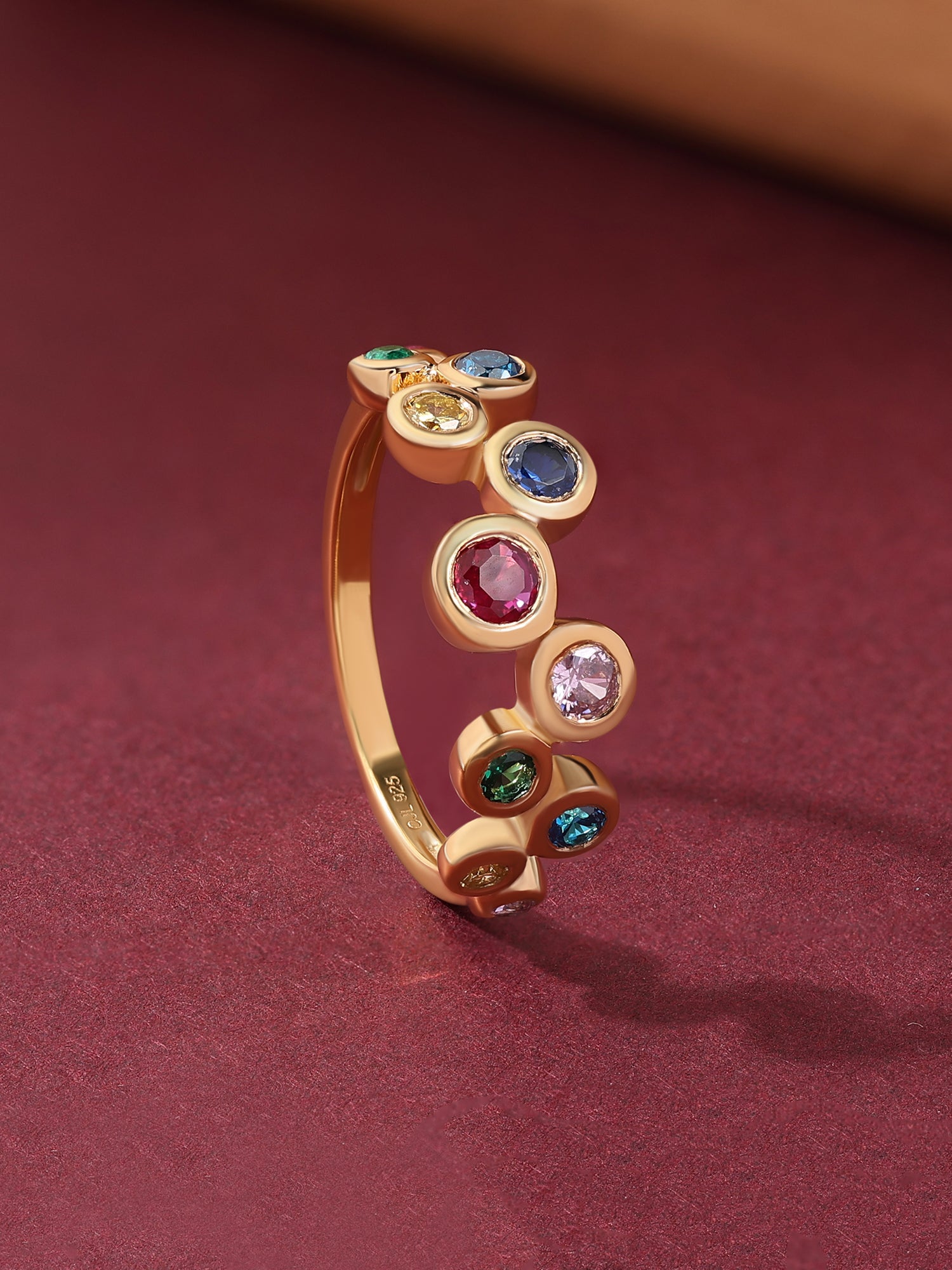 Color Pops Gold Ring For Women-2