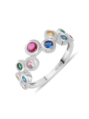 Color Pops Silver Ring For Women