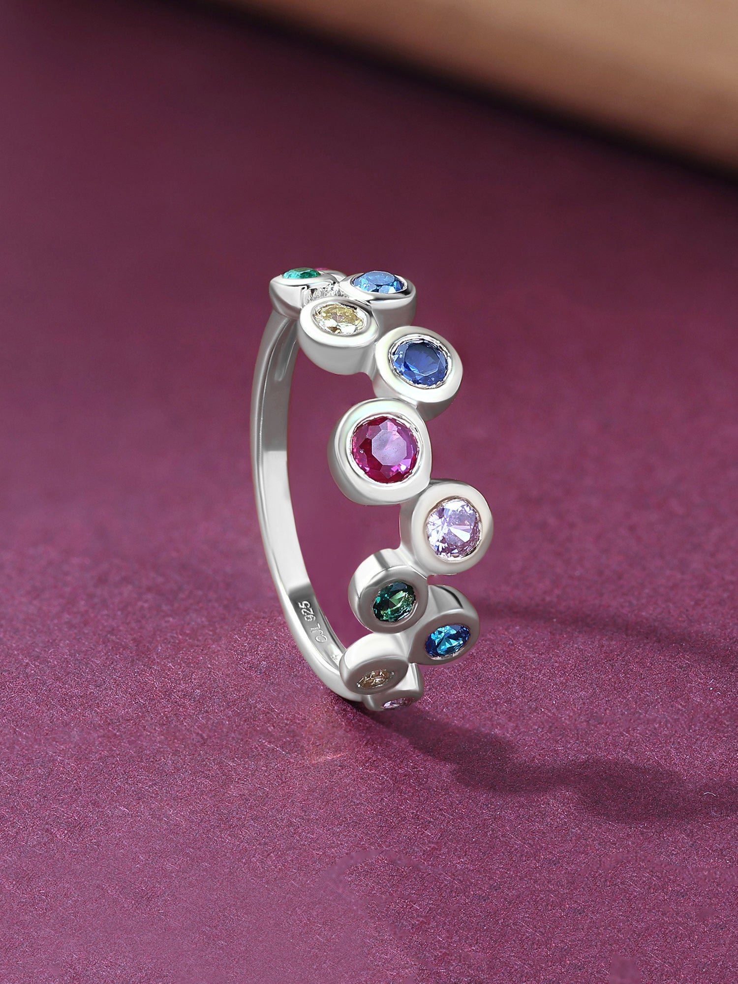 Color Pops Silver Ring For Women