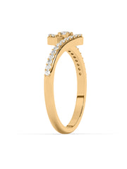 Wave Diamond Ring In Yellow Gold_4