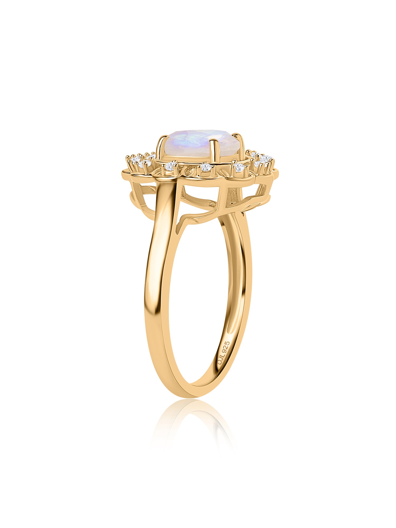 Pearlina Rainbow Moonstone Ring For Women