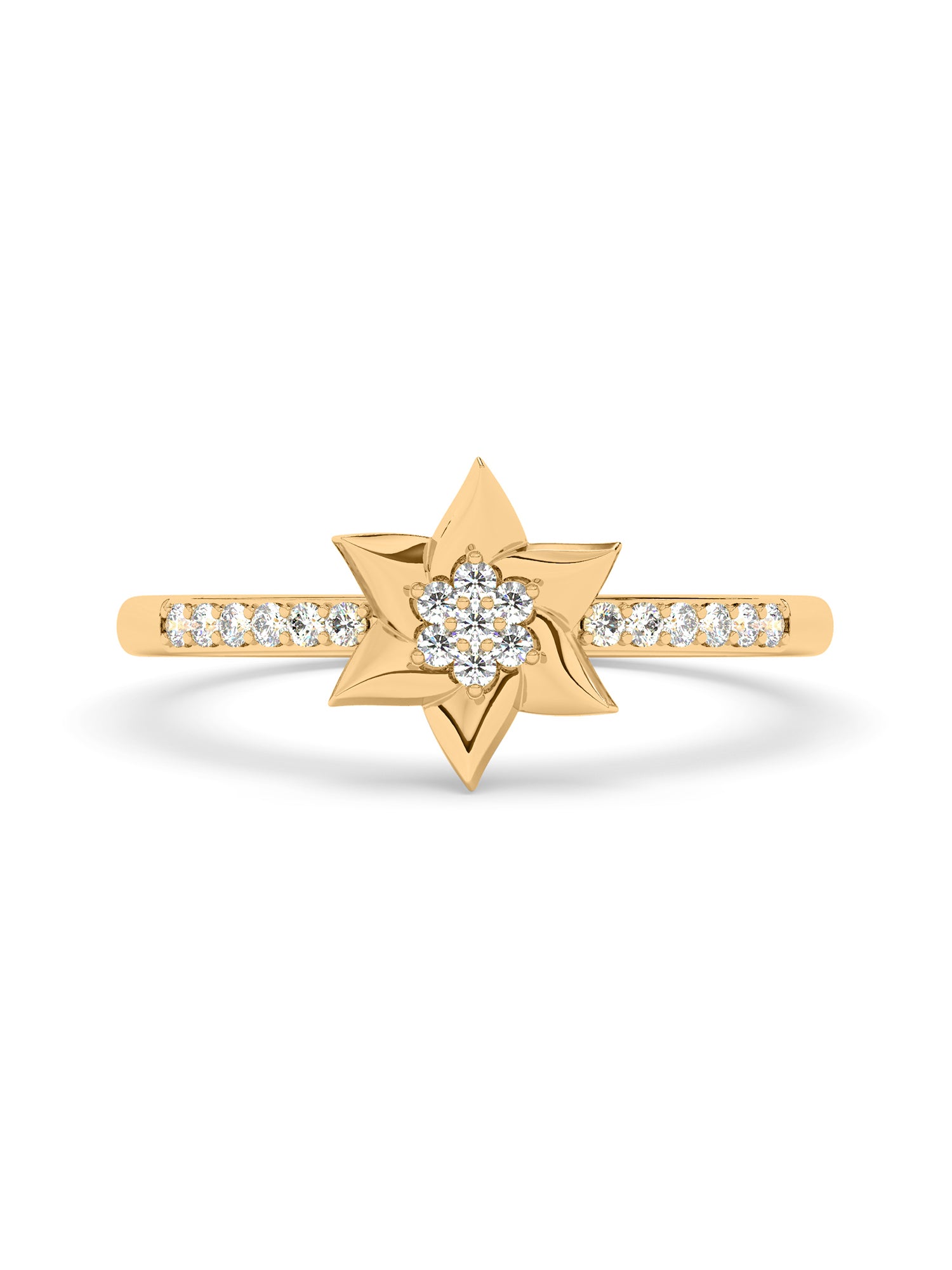 Starry Diamond Ring In Yellow Gold_1