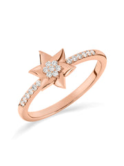 Starry Diamond Ring In Yellow Gold