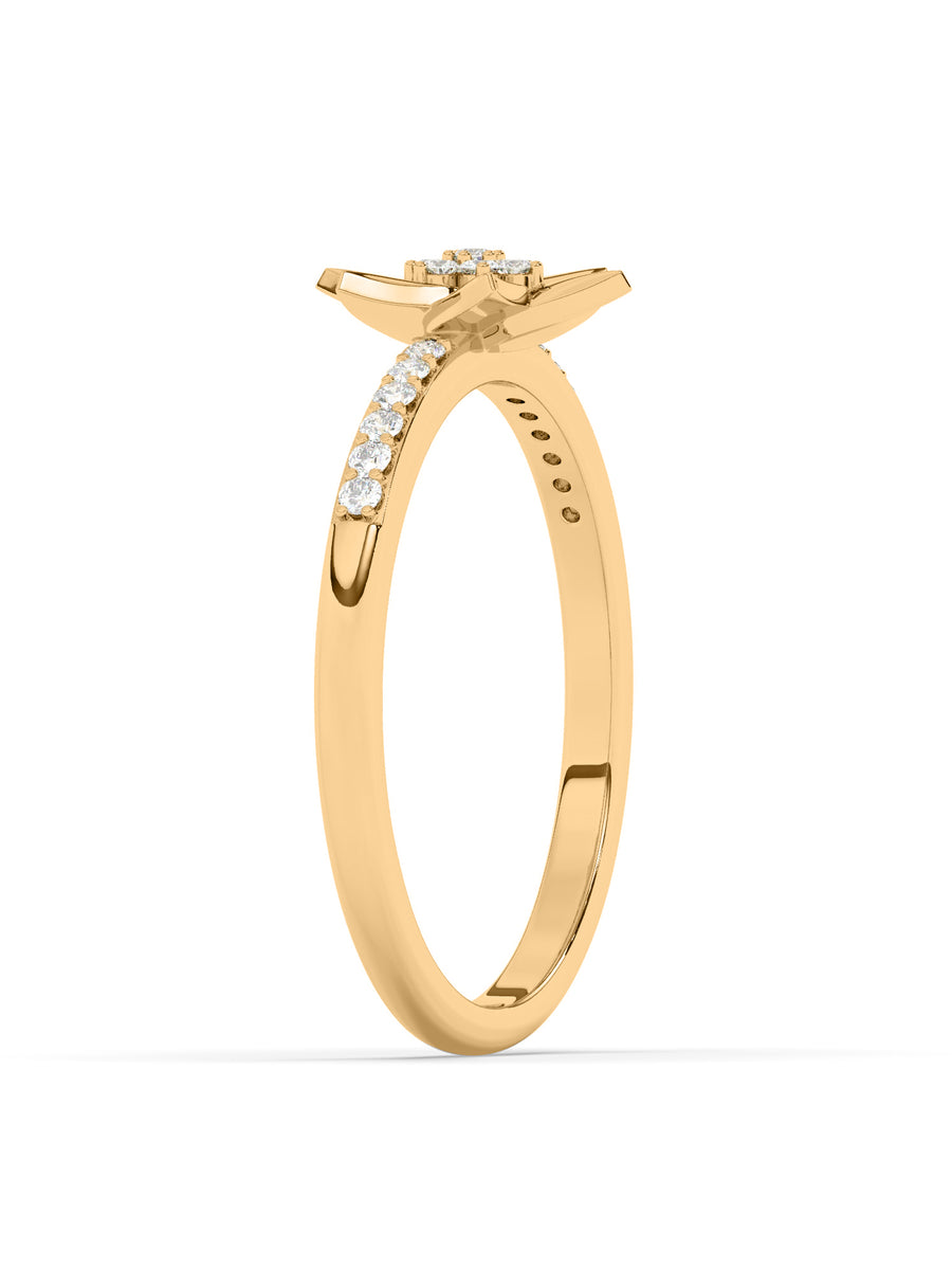 Starry Diamond Ring In Yellow Gold_4