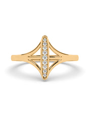 Diamond Bar Ring In Yellow Gold_1