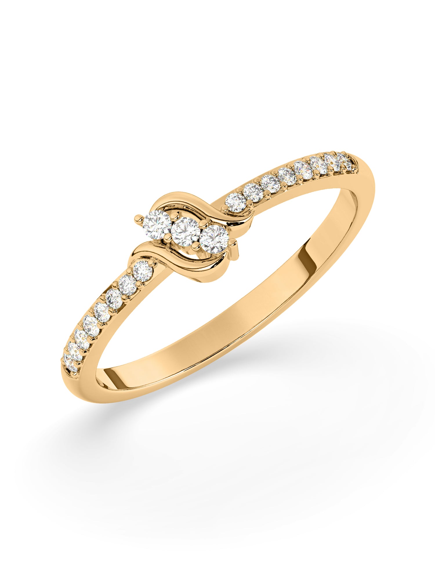 14k Gold Ring with Lab Grown Diamond for Engagement and Wedding