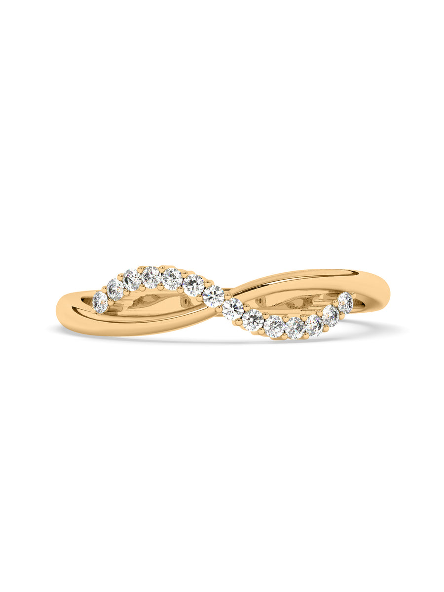 Infinity Diamond Ring In Yellow Gold_1