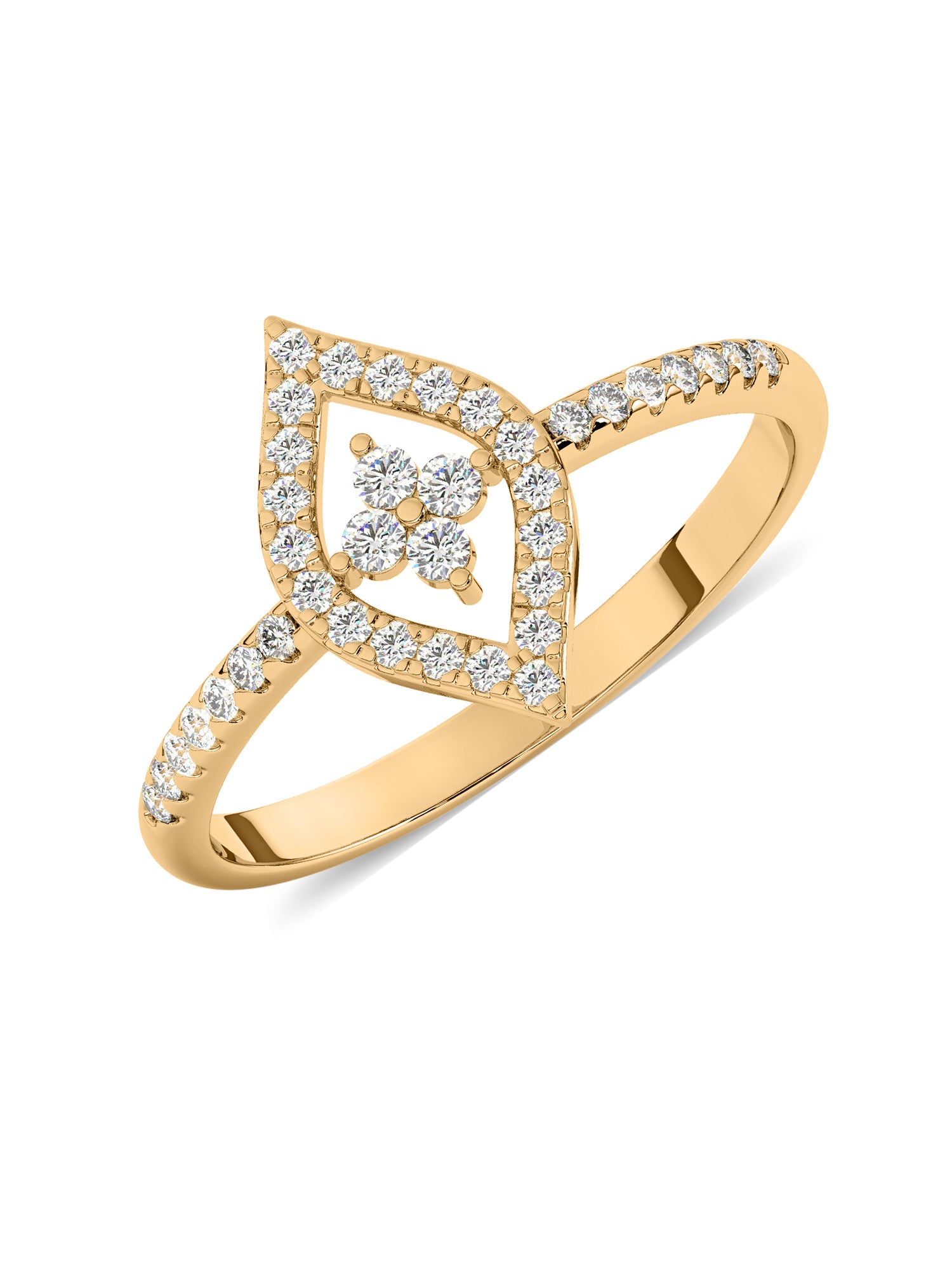 Glory Diamond Ring In yellow Gold